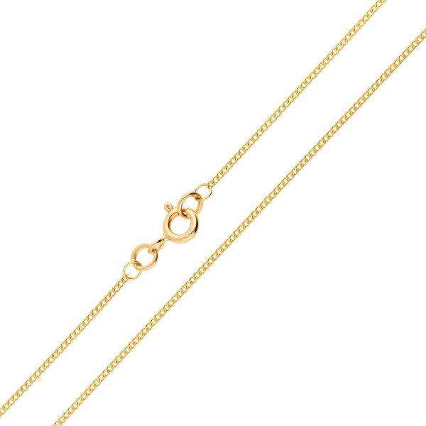 9ct Yellow Gold 1.20mm Filed Curb Chain