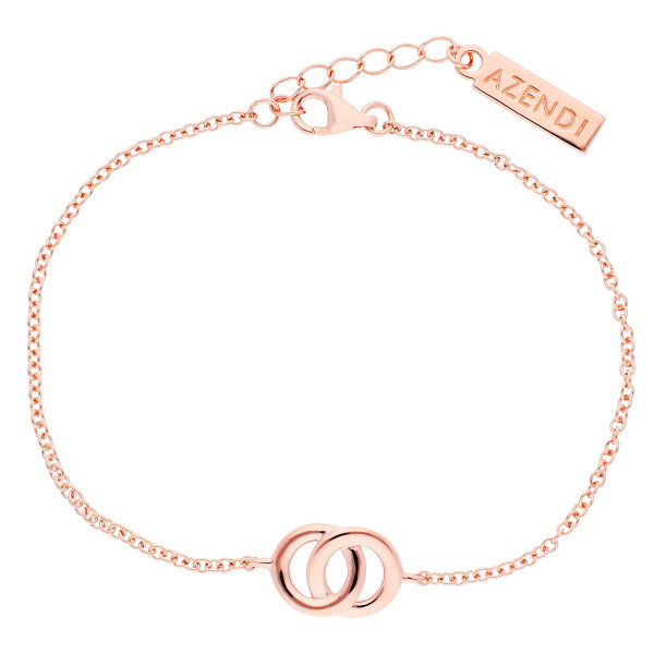 Sterling silver & Rose Vermeil Interlocking Circles Bracelets