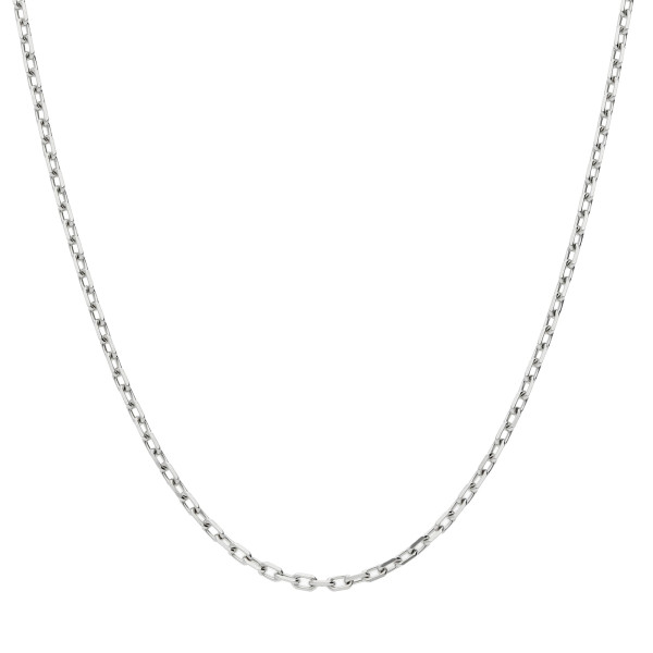 9ct White Gold 1.34mm Filed Trace Chain