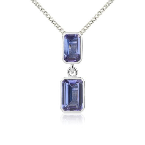9ct White Gold 0.95ct Tanzanite Pendant