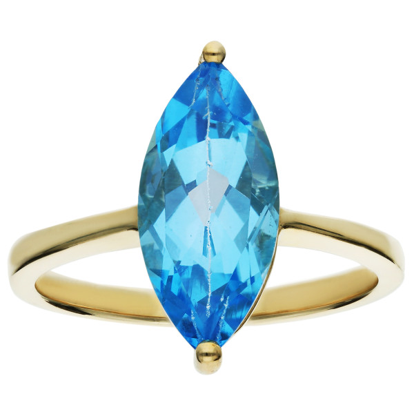 9ct Gold 3.30ct Topaz Solitaire Ring
