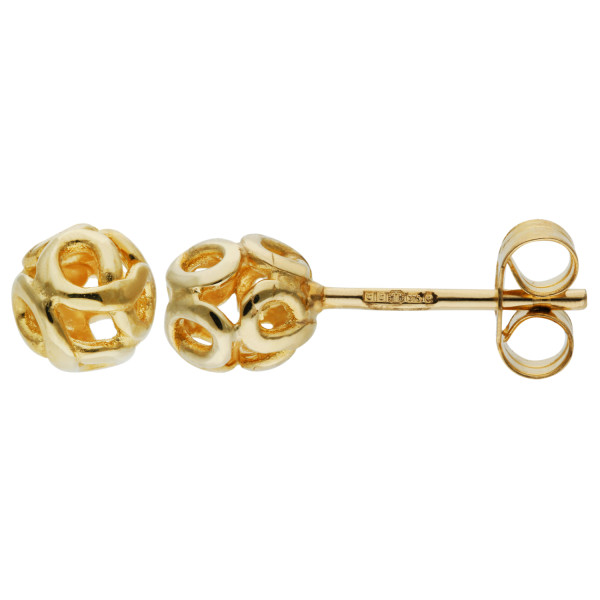 9ct Yellow Gold Infinity Stud Earrings