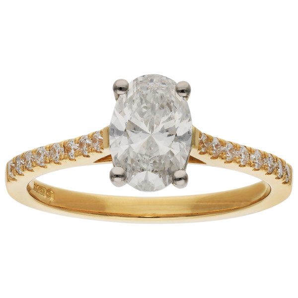 18ct Gold 0.96ct Lab Grown Diamond Engagement Ring