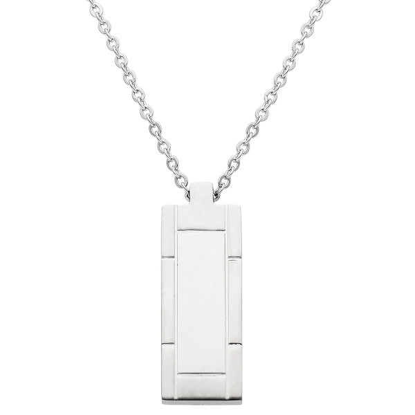 Men's Stainless Steel Tag Necklace