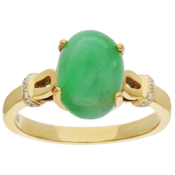 18ct Gold 1.40ct Jade Cocktail Ring