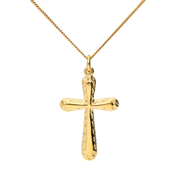 9ct Yellow Gold Cross Pendant