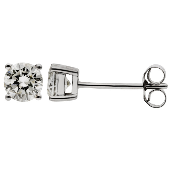 9ct White Gold 0.97ct Natural Diamond Earrings