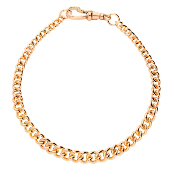9ct Rose Gold Graduated Curb Bracelet
