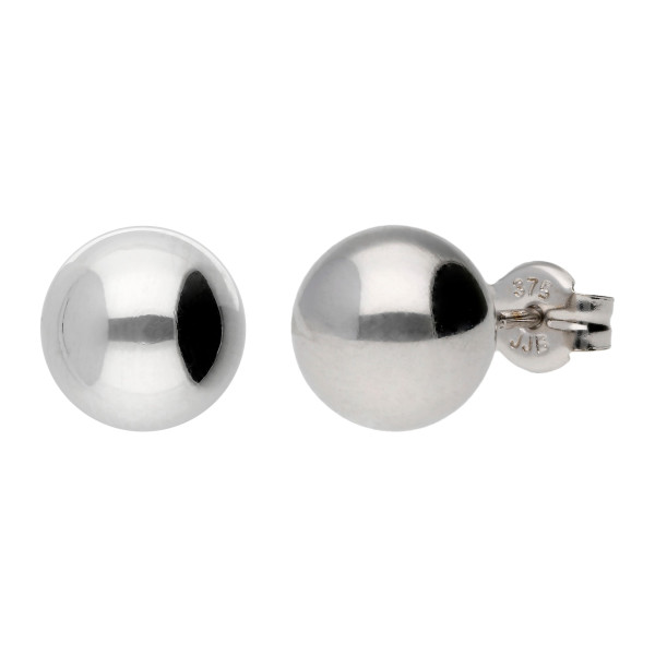 9ct White Gold 8mm Ball Stud Earrings