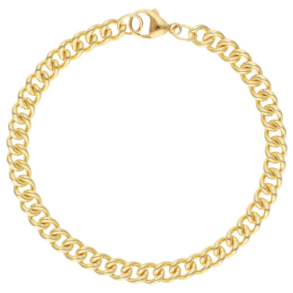 18ct Yellow Gold 5.54mm Heavy Close Curb Bracelet