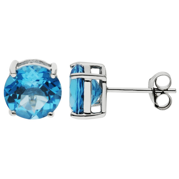 9ct White Gold 4.59ct Topaz Stud Earrings