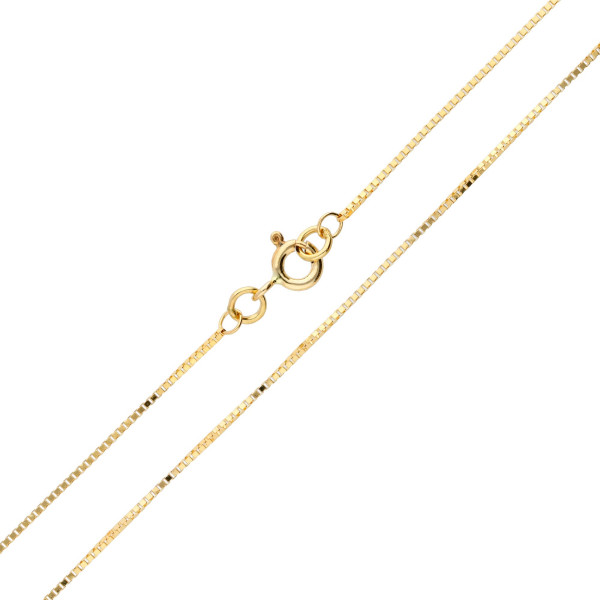 9ct Yellow Gold 0.80mm Venetian Box Chain