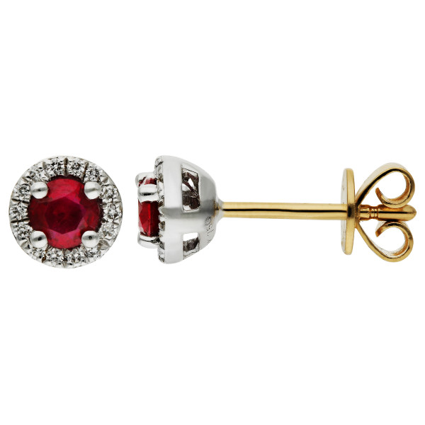 18ct Gold Ruby Earrings