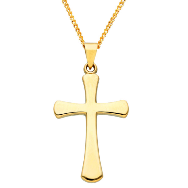 9ct Yellow Gold Cross Pendant