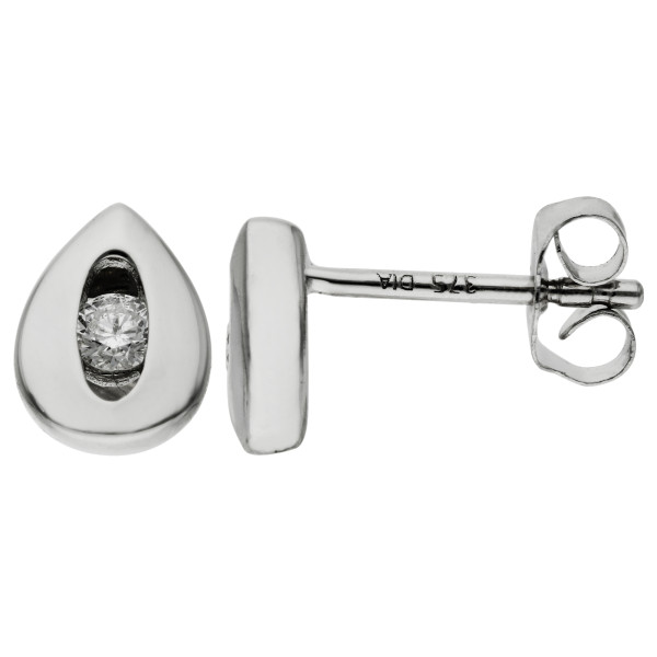 9ct White Gold 0.10ct Diamond Stud Earrings