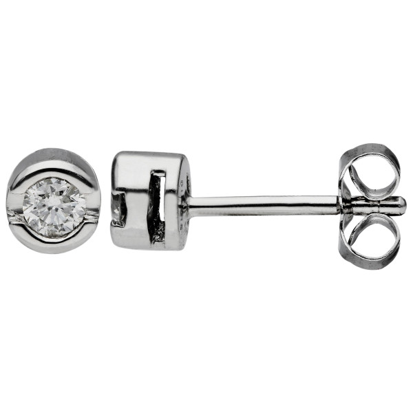9ct White Gold 0.15ct Diamond Stud Earrings