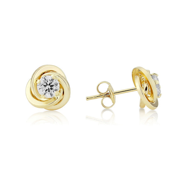 9ct Gold Cubic Zirconia Stud Earrings