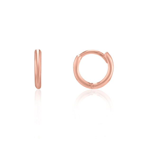 9ct Rose Gold Huggie Hoop Earrings