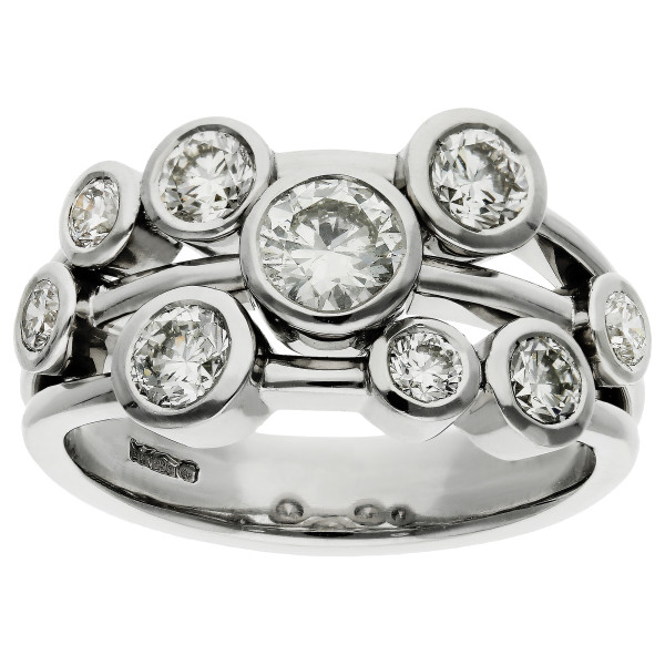 Platinum 1.50ct Diamond Bubble Ring