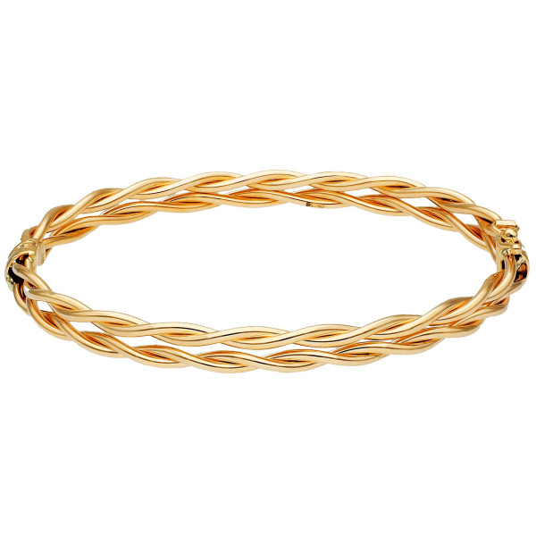 9ct Yellow Gold Double Twist Bangle