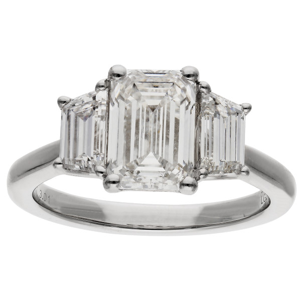 Platinum 3.01ct Lab Grown Diamond Ring
