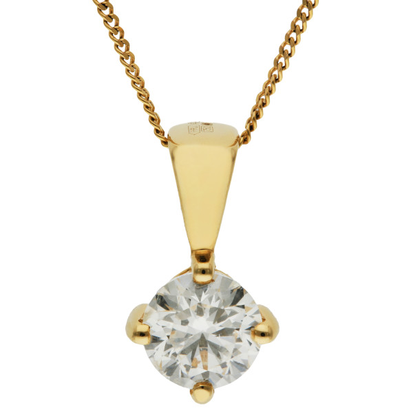 18ct Yellow Gold 0.70ct Diamond Pendant