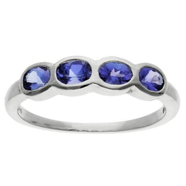 9ct White Gold 0.60ct Tanzanite Cocktail Ring
