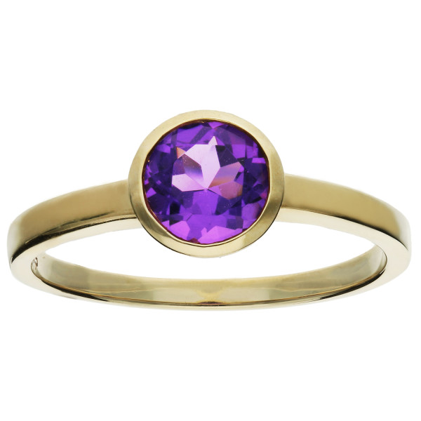 9ct Gold 0.68ct Amethyst Solitaire Ring