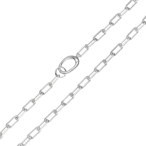 Sterling Silver Paperlink Carrier Chain Necklace