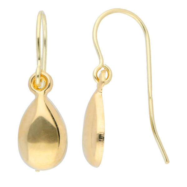 9ct Yellow Gold Tear Drop Earrings