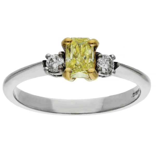 18ct White Gold 0.74ct Diamond Three Stone Ring