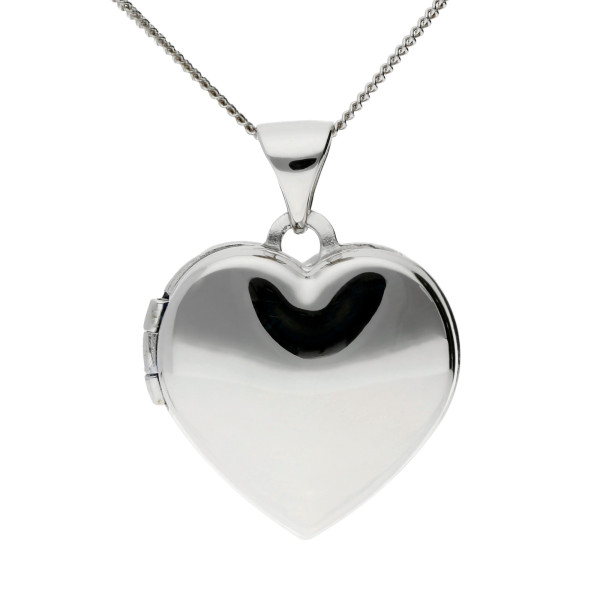 Sterling Silver Plain Heart Locket