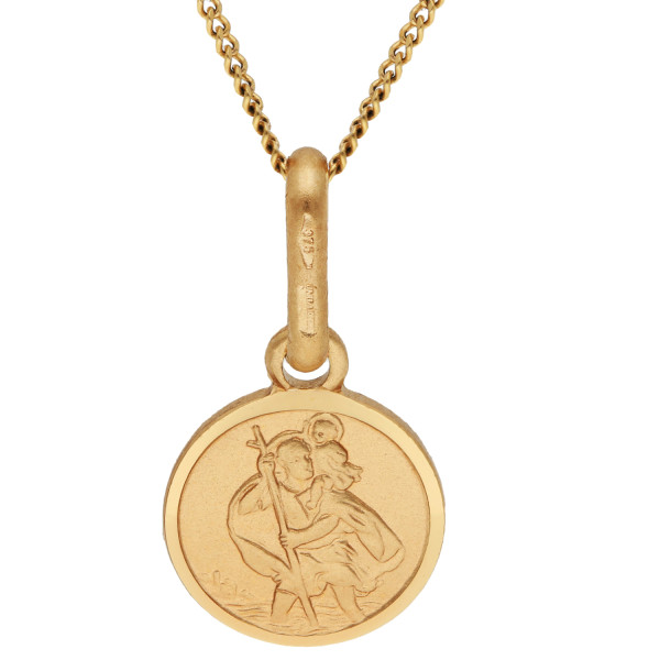 Children's 9ct Yellow Gold Small St Christopher Pendant