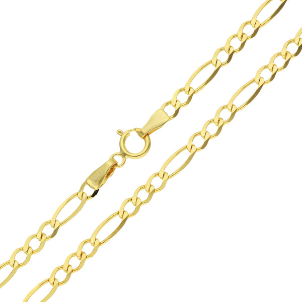 2.80mm 9ct Yellow Gold Figaro Curb Chain 