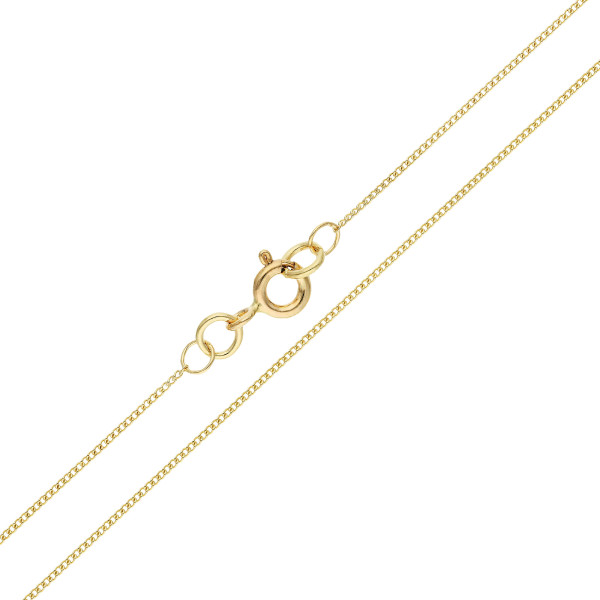 0.74mm 9ct Yellow Gold Curb Chain 