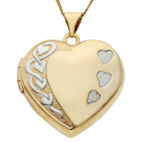 9ct Yellow Gold Heart Family Locket