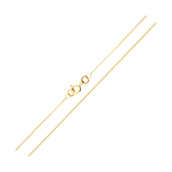 9ct Yellow Gold 0.83mm Filed Curb Chain