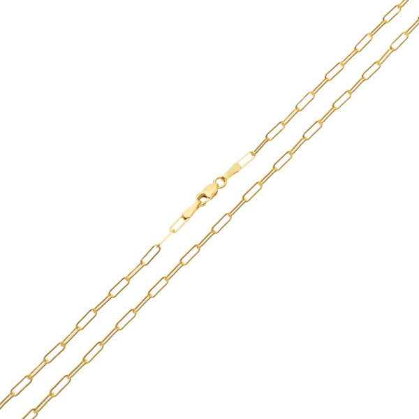 9ct Yellow Gold 2.10mm Paperclip Chain