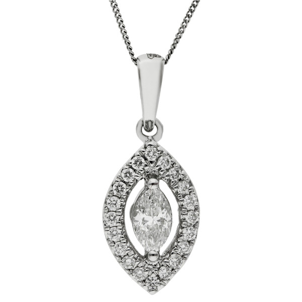 18ct White Gold 0.40ct Diamond Pendant