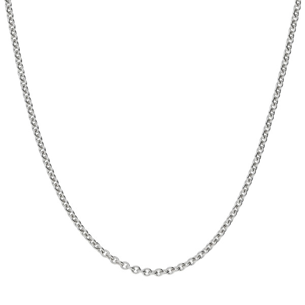 18ct White Gold 1.55mm Tight Link Trace Chain