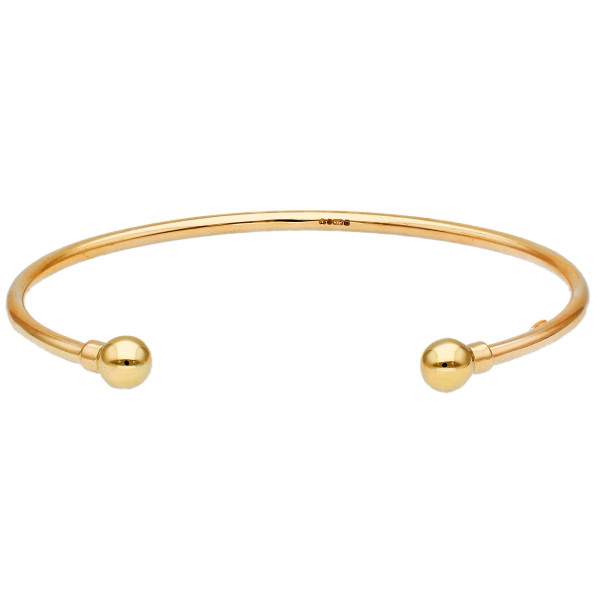 9ct Yellow Gold 2.5mm Torque Bangle