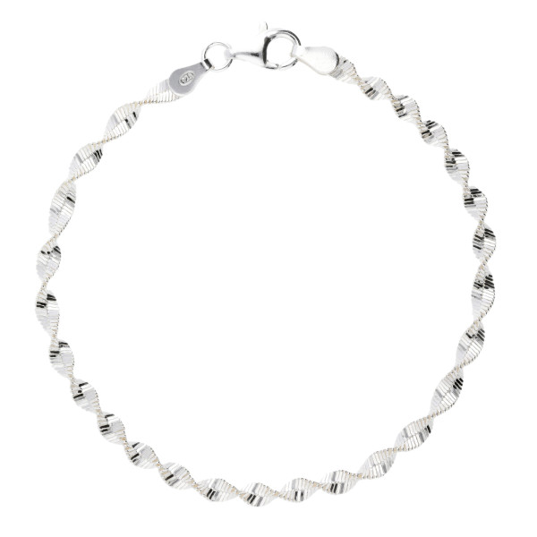 Sterling Silver 3mm Twisted Bracelet