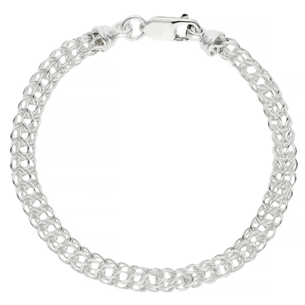 Sterling Silver 5.2mm Fancy Handmade Bracelet