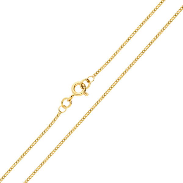 18ct Yellow Gold 1.20mm Filed Curb Chain