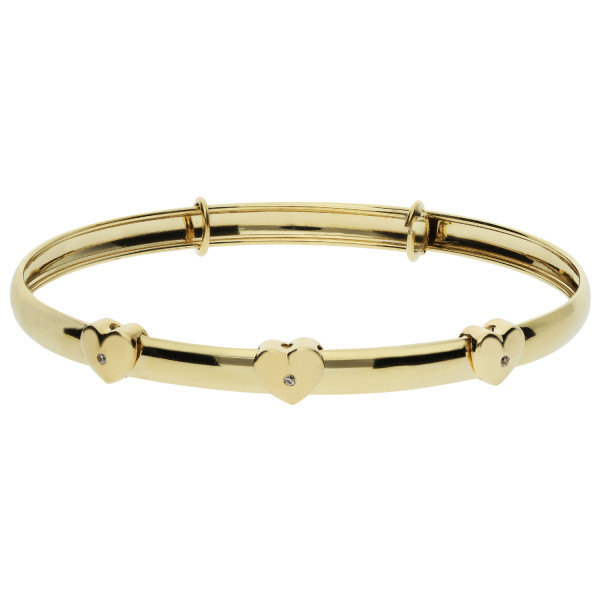 9ct Yellow Gold Babies ID Bangle