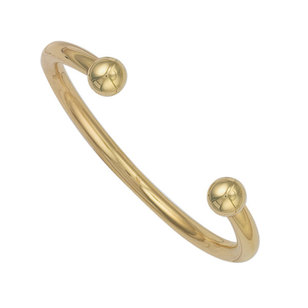 Men's 9ct Yellow Gold 6mm Torque Bangle