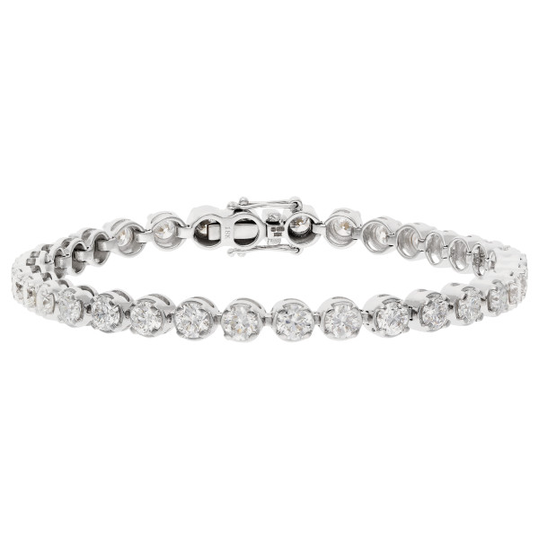 18ct White Gold 7.80ct Lab Grown Diamond Tennis Bracelet