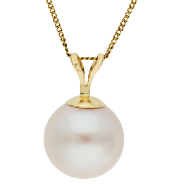 9ct Gold 10.5mm Freshwater Pearl Pendant