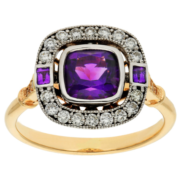 9ct Gold 1.30ct Amethyst Cocktail Ring