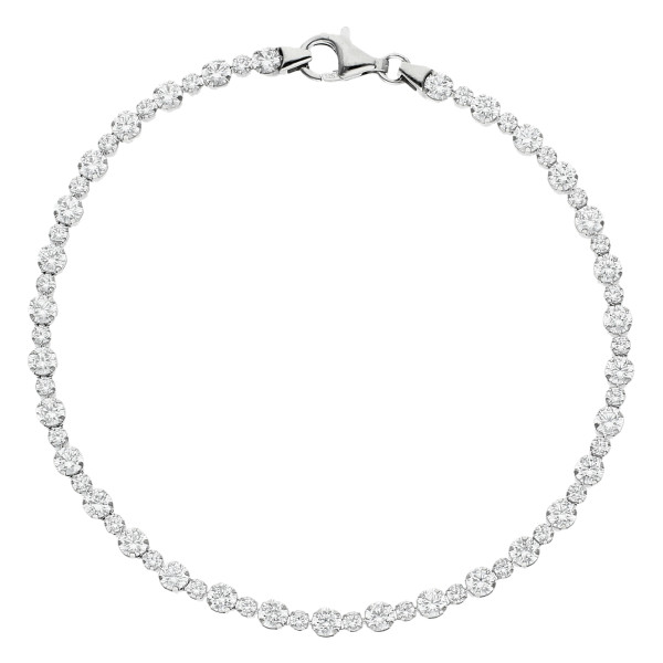 Sterling Silver Cubic Zirconia Tennis Bracelet 